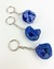 Chaveiro Geodo Ágata azul tingido prateado - comprar online