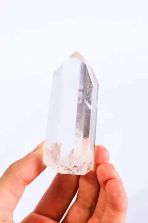 Ponta Quartzo Cristal Polida 124 a 140 gramas aprox.