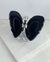 Borboleta Ágata Preta Base Cianita azul bruta - comprar online
