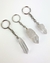 Chaveiro ponta Cristal bruta prateado - comprar online