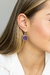 Brinco Piercing Argola Drusa Ametista Banho Prata - comprar online