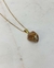 Pingente Jaspe Olho de Pássaro rolado com pino banho ouro - comprar online