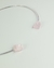 Choker Quartzo rosa bruto banho prata