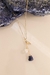 Colar Duo Sodalita e Cristal Banho Ouro - comprar online