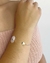 Bracelete Coração Ponta Biterminada Quartzo rosa ajustavel Prata 925 - comprar online