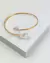 Bracelete duo Cristal de Quartzo Banho Ouro - comprar online