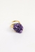 Anel Drusa Ametista com Garra Banho Ouro - comprar online