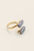 Anel Duo Cianita Azul Ajustável Banho Ouro - comprar online