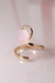 Anel Elos Quartzo Rosa Banho Ouro - comprar online