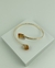 Bracelete Duo Citrino Bruto Banho Prata na internet