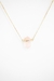 Colar Quartzo Rosa Ponta Biterminada Banhado Ouro - comprar online