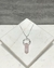 Pingente ponta biterminada Quartzo Rosa dupla argola - comprar online