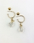 Brinco Argola Pedra Natural Cristal banhado Ouro 18K - comprar online