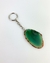 Chaveiro chapa de Ágata verde prateado - comprar online