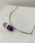 Choker Ponta Biterminada Ametista banho Ouro - comprar online