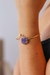 Bracelete Drusa de Ametista Solitário banhado a Ouro - comprar online