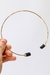 Choker Turmalina Negra com Eletroplate Banho Ouro - comprar online