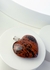 Pingente Obsidiana cor do Mogno Coração com Pino Banho Prata - comprar online