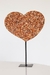 Coração Pedra Natural Citrino Mega Base Metal Preto - comprar online