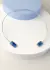 Choker Cianita Azul Bruta Banho Prata - comprar online
