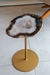 Mesa Decorativa Dourada Chapa de Ágata Natural 62cm - comprar online