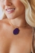 Choker Chapa de Ágata Roxa Banho Ouro 18K - comprar online