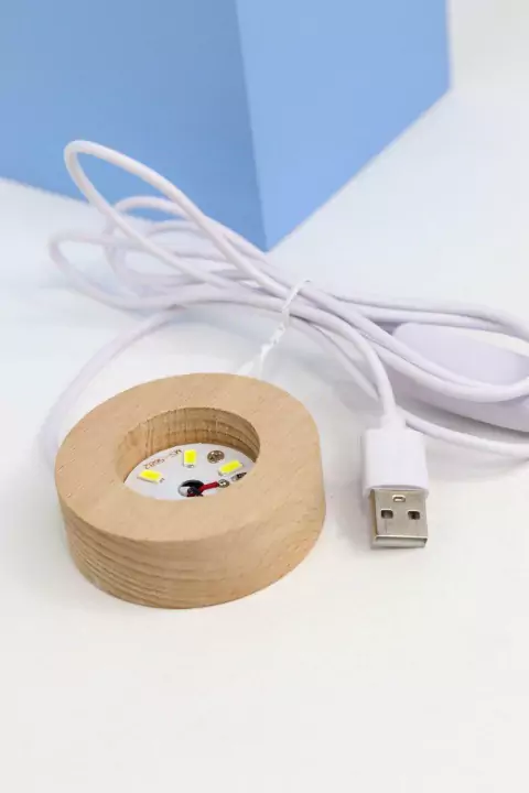 Base de Madeira c/ Led 6 centimetros - comprar online