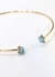 Choker Duo Água Marinha Bruta com Eletroplate Banho Ouro - comprar online