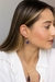 Brinco Piercing Argola Drusa Ametista Banho Ouro - comprar online