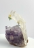 Cacatua de Quartzo Cristal na Base Drusa de Ametista - comprar online