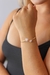 Bracelete duo Quartzo rosa bruto banho ouro - comprar online