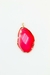 Pingente chapa de Ágata rosa banho ouro - comprar online