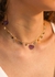 Choker Coração Ametista Medalhas Banho Ouro - comprar online