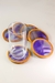 Porta Copos Ágata roxo madeira - comprar online