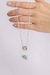 Escapulário Signo Câncer - Pedra Quartzo Verde Bruta banhado Prata - comprar online