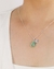 Colar Signo Câncer - Pedra Quartzo Verde Bruto banhado Prata - comprar online