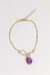 Pulseira Ametista Laços Banho Ouro - comprar online