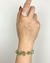 Pulseira Cascalho Quartzo Verde Elos Banho Ouro - comprar online