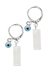 Brinco Piercing Argola Olho Grego Selenita banhado Prata - comprar online