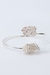 Bracelete duo Drusa Cristal de Quartzo envolta Banho Prata - comprar online
