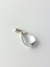 Pingente Cristal de Quartzo Gota Banho Prata - comprar online