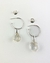 Brinco Argola Pedra Natural Cristal banhado Prata - comprar online