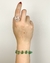 Pulseira Cascalho Quartzo Verde Elos Banho Prata - comprar online