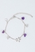 Pulseira Ametista e Cristal Sementes Estrelar banhado Prata - comprar online