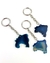 Chaveiro mapa Ágata azul prateado - comprar online