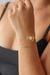 Bracelete Pedra Natural Cristal Banhado Ouro 18K na internet