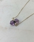 Colar Singular Ponta Biterminada Ametista Banho Ouro - comprar online