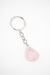 Chaveiro Quartzo Rosa Bruto prateado - comprar online