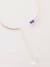 Choker Duo Ponta Ametista com Cristal Quartzo Bruto Banho Ouro - comprar online