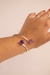 Bracelete Ponta Ametista Duo bruta banhado Prata - comprar online